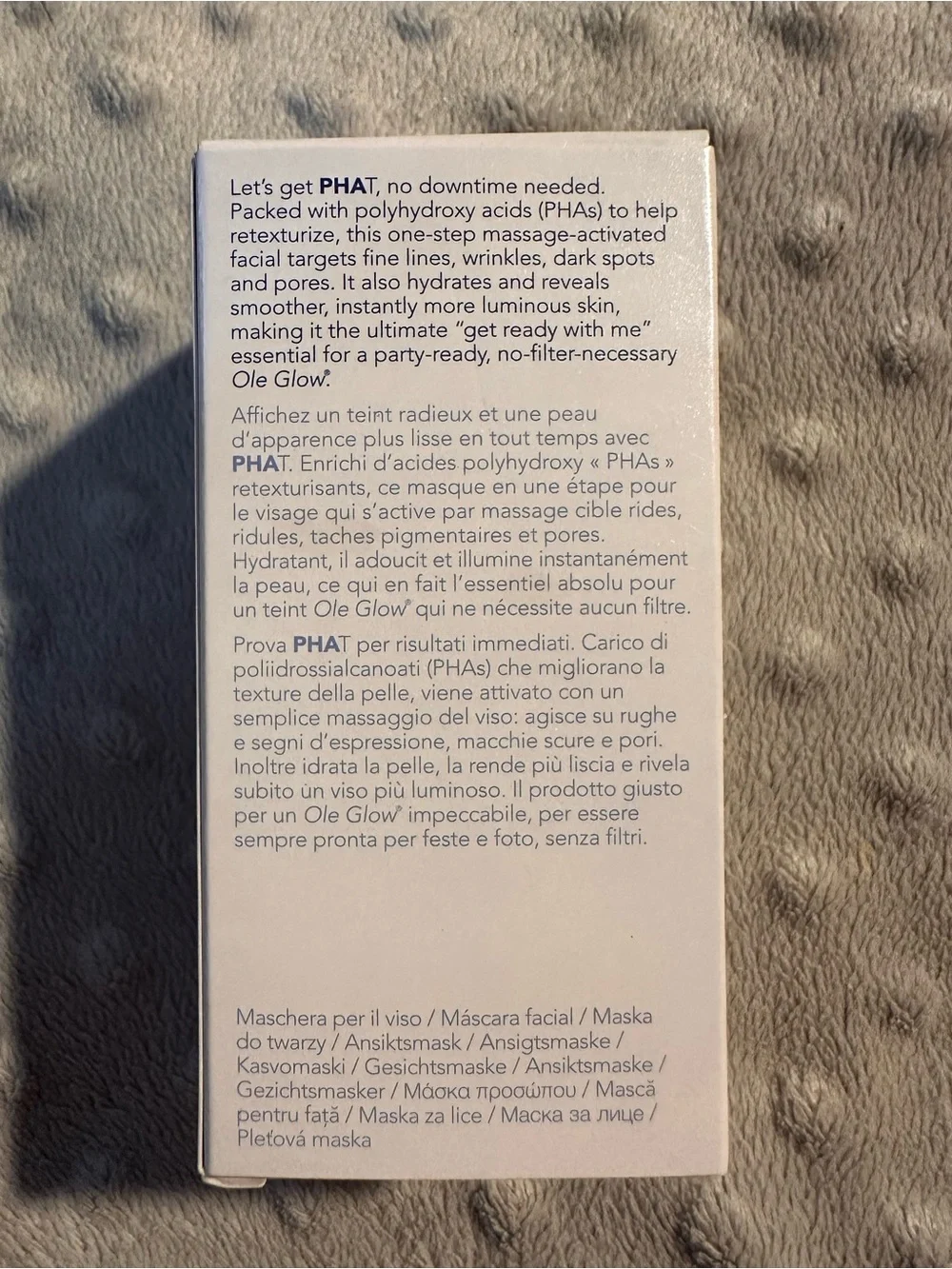 Ole Henriksen PHAT Glow Facial - White Cream Packaging